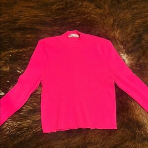 Zara Vibrant Pink Long Sleeve Top
